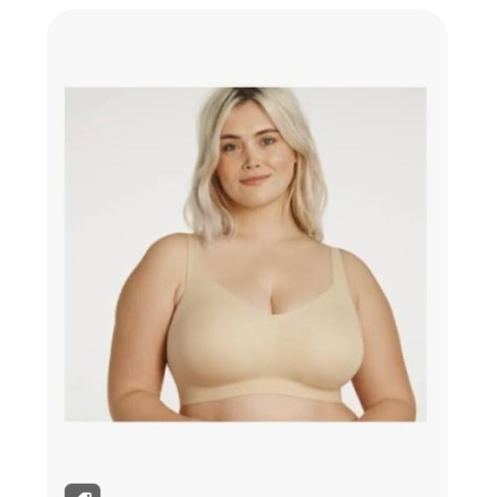 Evelyn & Bobbie The Evelyn Wireless Bra Nude Tan Beige Size 2XL SU24